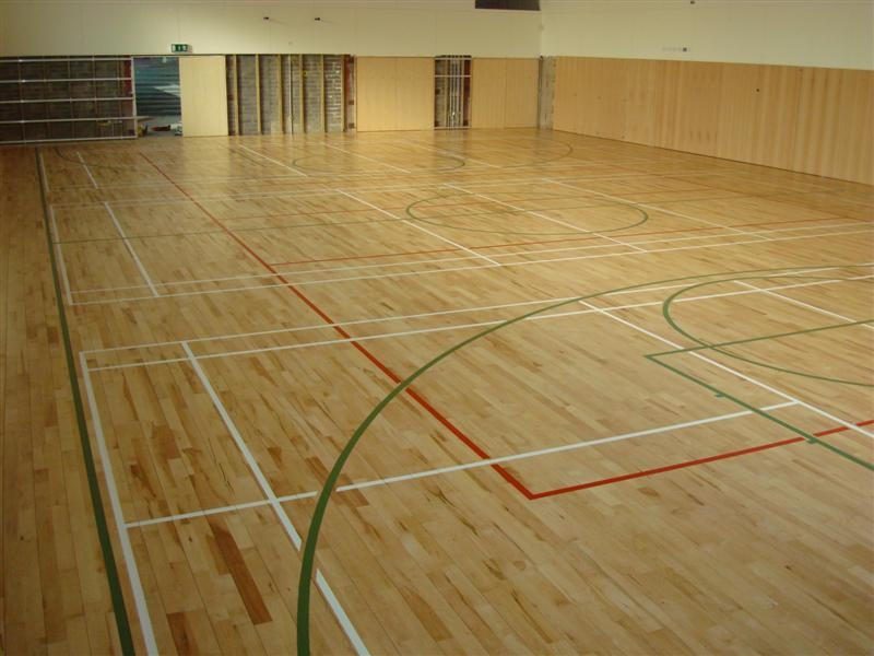 Basketball floor refitting